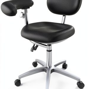 Dental Assistant Chair DENGTELI PU Leather Adjustable Stool Black-0