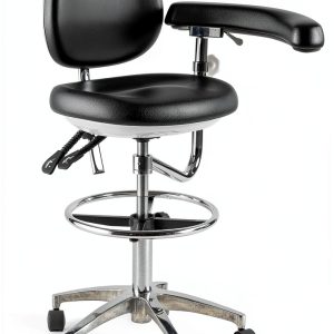 Medical Dental Assistant Chair LIMKOMES Rotatable Armrest Swivel Black-0