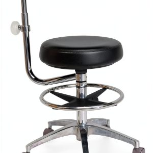 Round Rolling Stool with Seat and Footrest,Salon Chair with Rotatable Armrests for Dental Office Shop Home-0