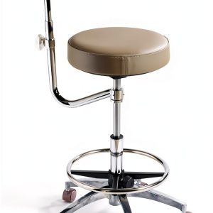 Ergonomic Dental Stool Viviange Adjustable Height Rolling Chair Grey-0